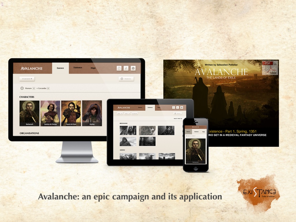 Avalanche: an epic campaign and its website's video poster