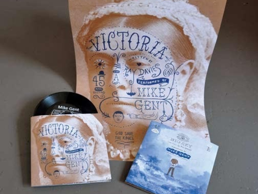 Promoting our Kinks film and making our own Victoria/Big Sky 45.'s video poster