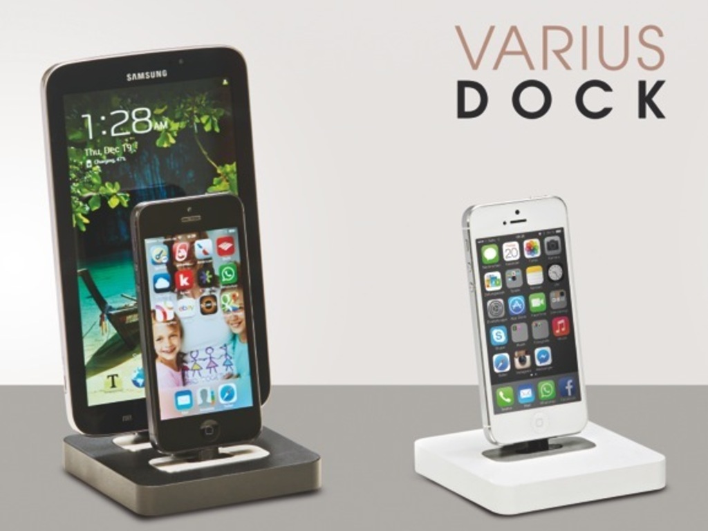 VARIUS DOCK for iPod, iPhone, iPad, iPad Mini and Android's video poster