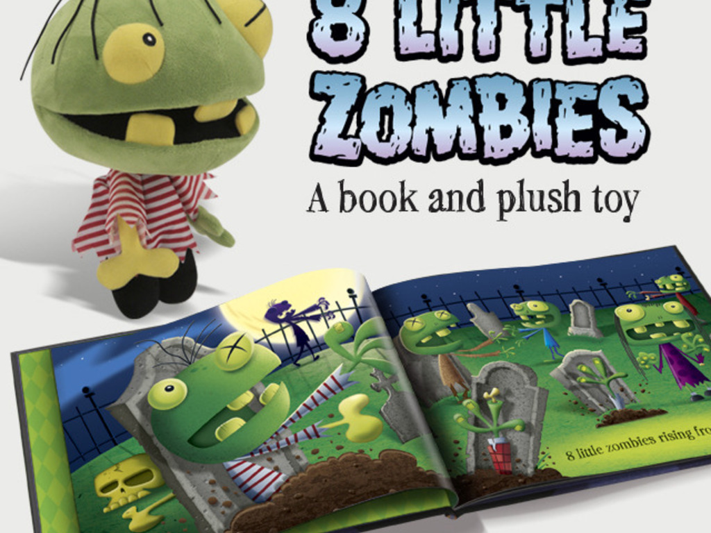 Eight Little Zombies - A zombie kids book, plush and print's video poster