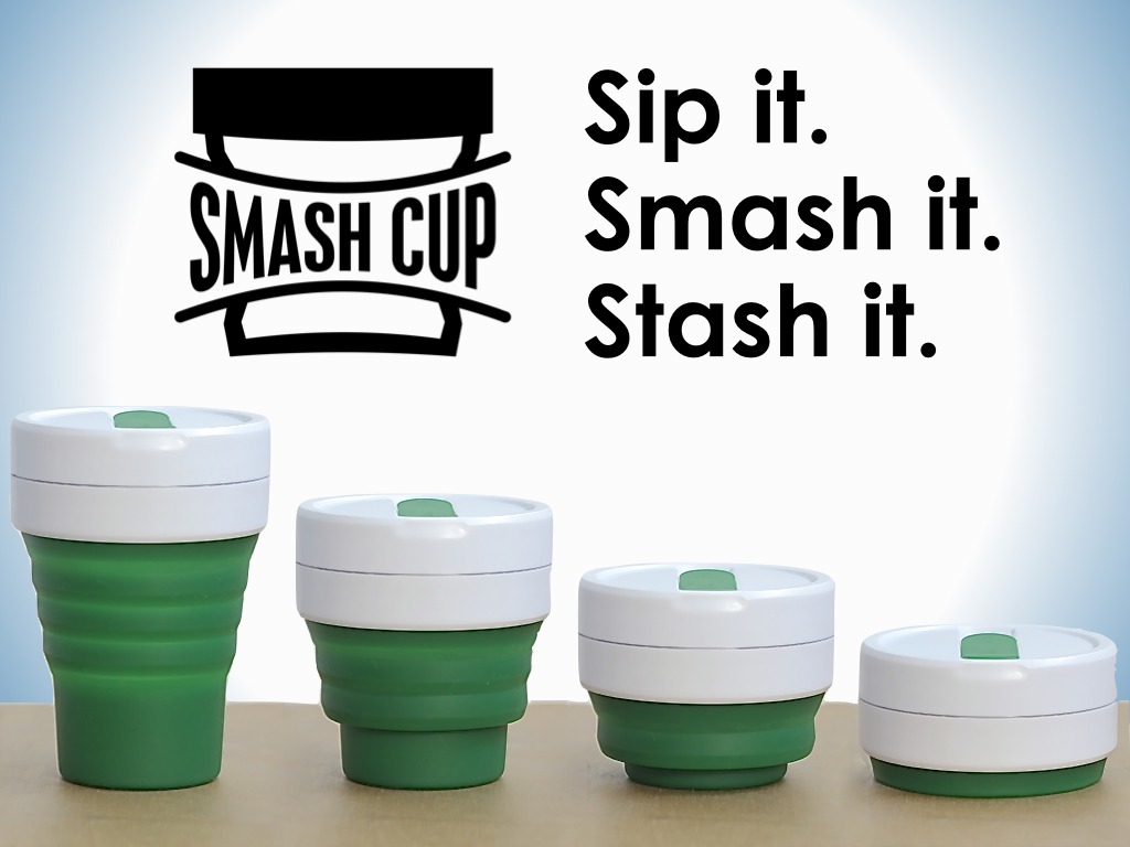 SMASH CUP: A reusable coffee cup that fits in your pocket's video poster